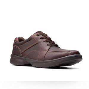 Clarks Men's Dark Brown Leather Oxfords Size 10.5